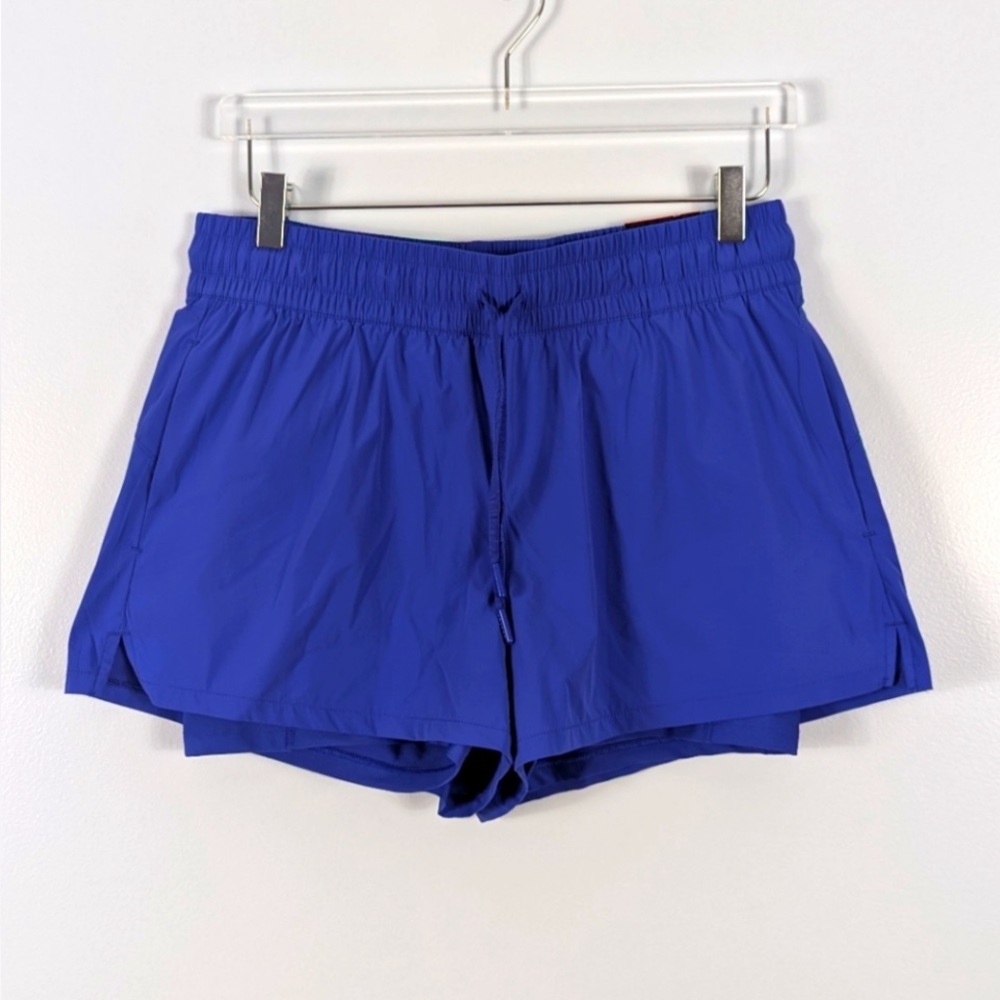 NWT Spyder Active Blue 2 in 1 Biker Shorts Spandex Women's Medium